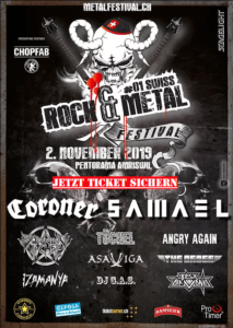 Swiss Rock & Metal Festival 2019 – Coroner, Samael, Burning Witches - Pentorama Amriswil 2019