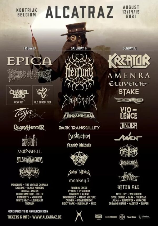 Alcatraz Hard Rock & Metal Festival 2021 - Epica, Kreator, Eluveitie